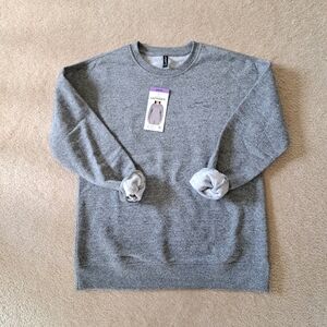 Lazy Pants Grey Mix Sweatshirt Women's XS Cozy Pullover Fleece NWT